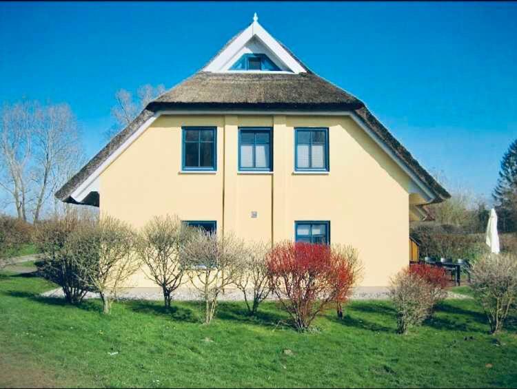Komfortables Reetdachferienhaus Hasel 1 Puddemin エクステリア 写真